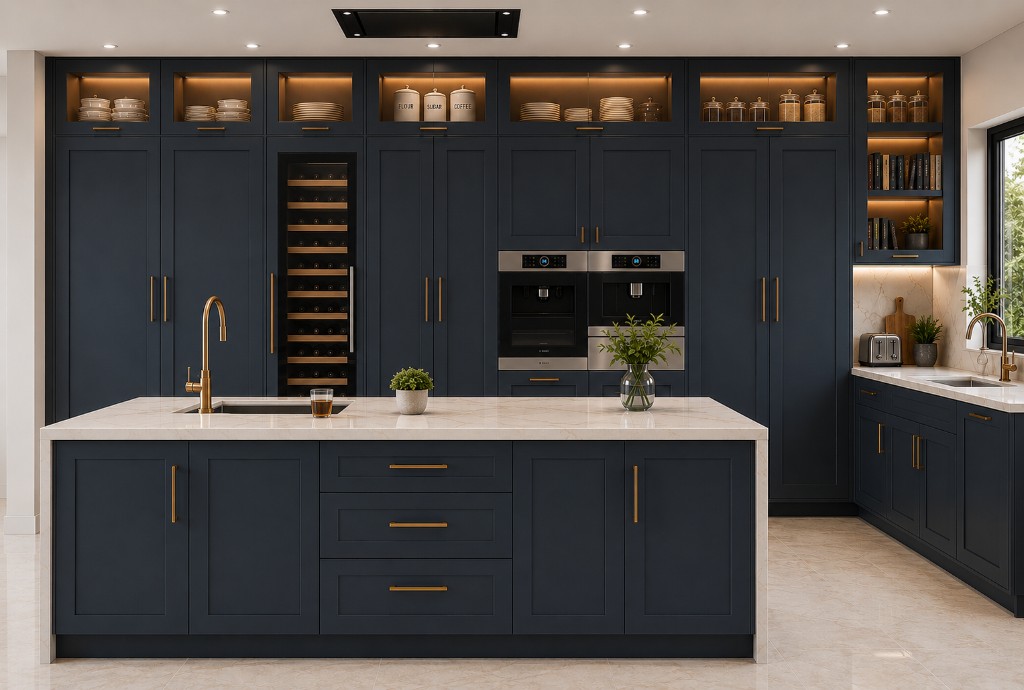 Navy Gold Shaker