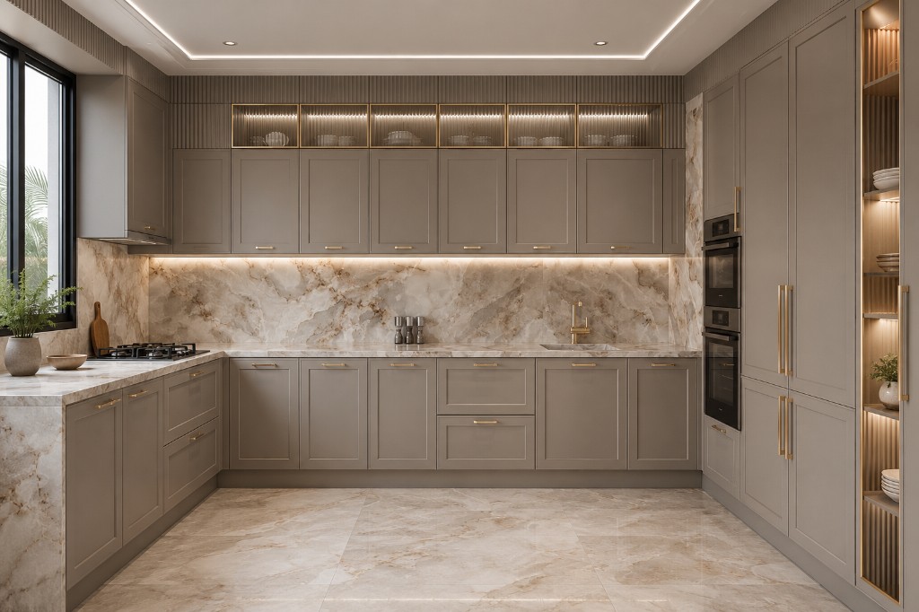 Taupe Marble Elegance