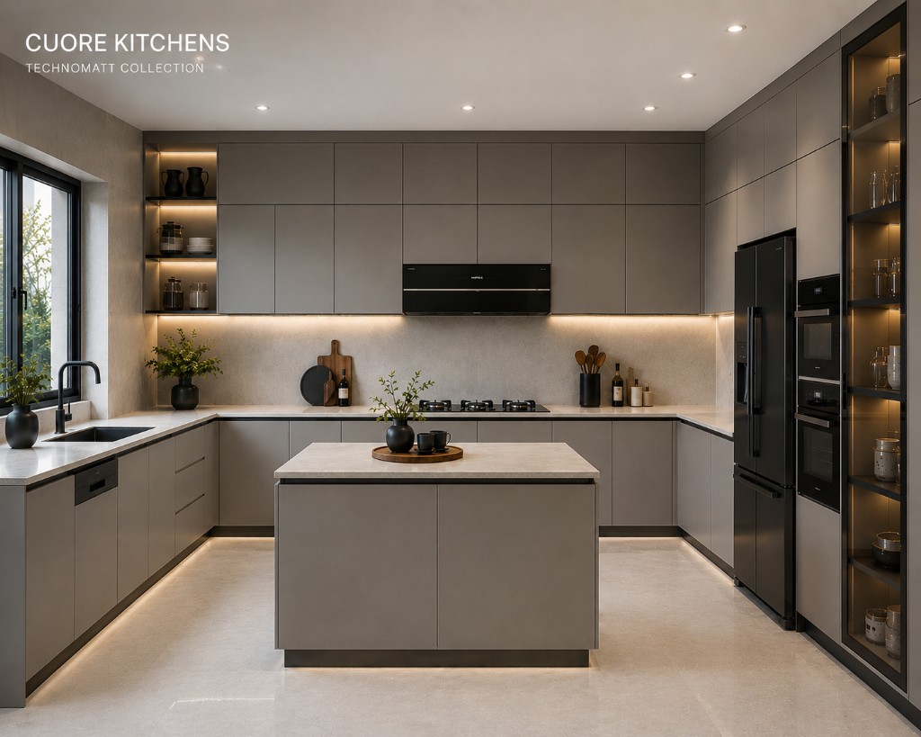 Grey Technomatt collection kitchen